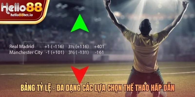 Bảng tỷ lệ cược đa dạng cho mọi lựa chọn thể thao