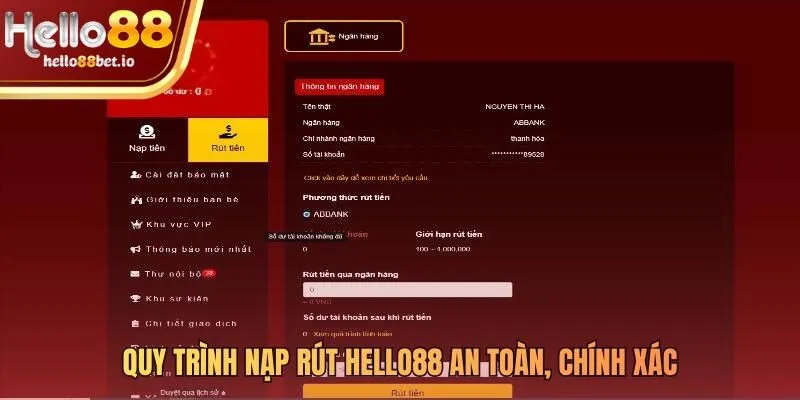 Giao dịch nạp rút tự động an toàn và xử lý chỉ trong vài phút